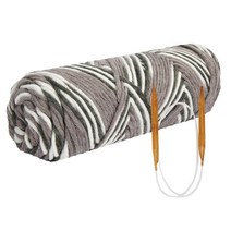 쁘띠목도리 DIY 올뉴 코튼롤 뜨개실 4p + 줄바늘 7mm + 도안, 73번 모카스톰, 1세트