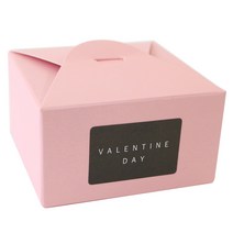 황씨네도시락 레이스박스 45p + 스티커 발렌타인 사각 45p, 핑크, 1세트