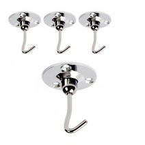 선반나라 천정 원반훅, 실버, 4개입