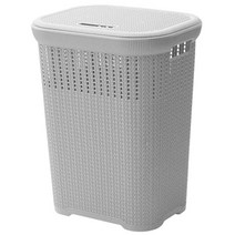 비스비바 니트 빨래바스켓 50L, 그레이, 1개