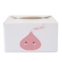 황씨네도시락 레이스박스 20p + 스티커 빅초콜릿 20p, 화이트, 1세트
