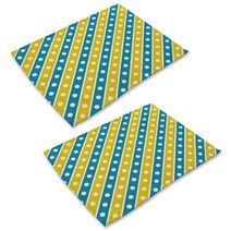 아울리빙 칼라패턴 디자인 식탁매트 2p, Q, 42 x 32 cm
