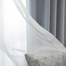 파라다이스홈 브라이트 린넨 속커튼 민자형 세트