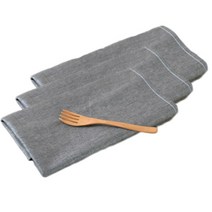 저스틴앤클로이 베이직컬러 방수 테이블 매트 3p, 블랙, 30 x 45 cm