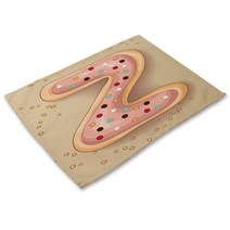 리빙팝 쿠키알파벳 테이블매트, 26, 42 x 32 cm