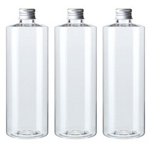 병도매닷컴 AC500 투명 음료용기 알루미늄 실버캡, 500ml, 3개입
