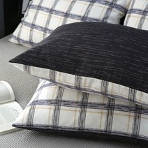 지베딩 텔라 프리미엄 나노 화이바 베개 커버 2p + 마이크로 베개 솜 2p, 차콜