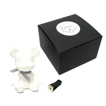 라띠크제이 베어브릭 석고방향제 화이트 + 리필오일 + 클립, 화이트 자스민 민트