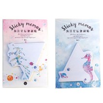 라이프포인트 해양 생물 디자인 메모지, 03해룡, 04해마, 1세트