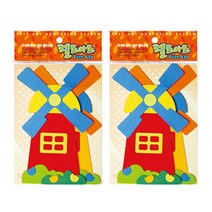 동기오피스 펠트아트 풍차 2p x 2세트, 혼합 색상(DF-1113)