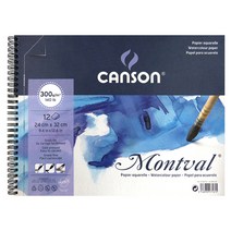 캔숀 몽발 스프링 제본 전문가용 스케치북, 24 x 32 cm, 12매