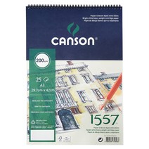 캔숀 1557 전문가용 스케치북 스프링제본 200g, A3, 25매, 1개