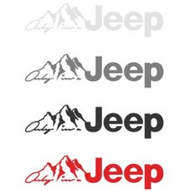 그리드 지프 Jeep 슬로건 자동차 데칼스티커 레드 20cm 10065