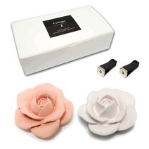 라띠크제이 로즈테라피 석고방향제 화이트 + 핑크, 가든스윗티