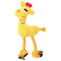 에이프릴 반려동물 기린 봉제 로프 인형 장난감 29 x 10 x 4 cm, 옐로우, 1개