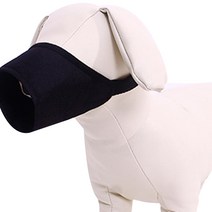 인터팝 패브릭 강아지 입마개 6호, 블랙, 1개