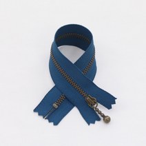 YKK 머스트 앤틱 지퍼 20cm, 딥블루, 4개입