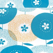 코하스아이디 소프트 30수 코튼 마망스 패브릭원단, 화이트 + 블루
