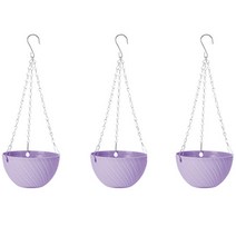 마켓감성 파스텔 무늬 행잉 화분 걸이 3p, 퍼플
