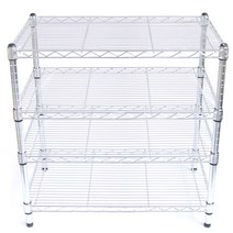 코랙코리아 25파이 산업용 메탈랙 4단 450 x 750 x 750 mm, 실버