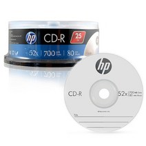 HP CD-R 52X 700MB 25p   케익 트레이
