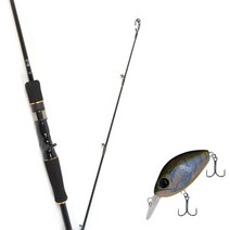 원다 아발론 베이트 루어 낚싯대 632M + 다미끼 디씨-100 하드 베이트 루어 55mm306T BLUE CRAW, 1세트