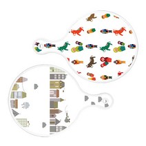 로엠디자인 원형 서빙 도마보드 2p 마트로시카 세트, 마트로시카, 도시클립아트, 1세트