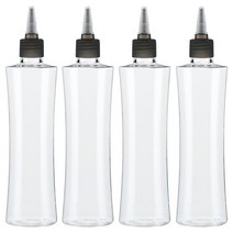 병도매닷컴 투명 뾰족 검정마개 공병 AA270, 270ml, 4개입