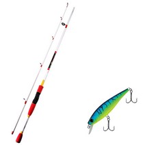아피스 루어대 배스게임 XT 화이트 + 다미끼_하드베이트_스트라이커 90 (S)(210D SPINE HOT TIGER), 1세트