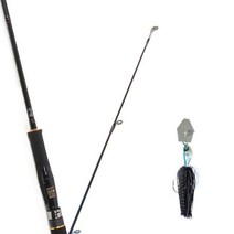 원다 아발론 루어낚싯대 662M 스피닝 + 다미끼 스커트베이트 트램블 지그 10.7g, 05 BLACK BASS