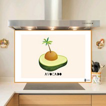 키센주방아트보드 아보카도 타일 895 x 570 mm, 오렌지, 1개