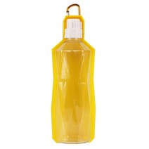 바이셀 애견 다각형 휴대용 보틀 500ml, 옐로우, 1개