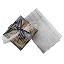 티나피크닉 일회용 코팅샌드위치 도시락통 + 봉투 + 포크 + 리본, 3세트