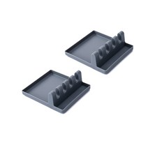 아리코 25kitchen 주방도구 선반랙 받침대, 블랙, 2개입
