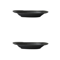 무경도자기 날개 타원볼 중 블랙, 2개입, 단품