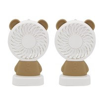 아바드 레드블랙 블랙스톰 K3 휴대용 LED 선풍기 2p, 브라운