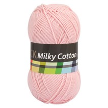 브랜드얀 밀키코튼 BLACK 면혼방 뜨개실, 25번 연분홍