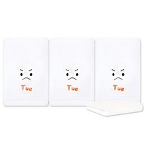 송월타월 요일 기분타올 3p + CS32 수건 랜덤 발송, Tue, 1세트