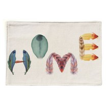 스토어33 깃털 디자인 키친 린넨 테이블매트, D, 44 x 28 cm