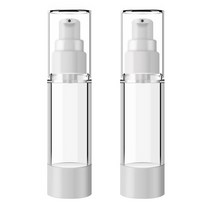 DM 뷰티 휴대용 펌프 로션 공병 플랫 진공 80ml, 혼합 색상, 2개입