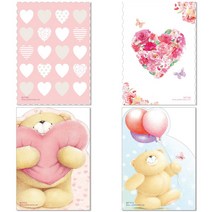 홀마크 편지지 세트 편선지 4p + 봉투 2p, 4, 1세트