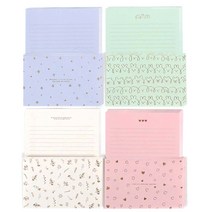 톡톡팬시 1200 금박 편지지 4종 편지지 16p + 봉투 8p, 혼합 색상, 1세트