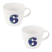 디어리빙 숫자 머그컵, SIX, 2개입