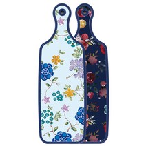 로엠디자인 블루에디션 양면 서빙 도마 블루톤플라워, 로맨틱블루floral비색, 1개
