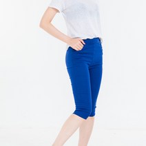 선화 여성용 5부 컬러 스키니진