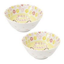 디어리빙 어린이식기 대접 토끼 2p, 혼합 색상, 2개