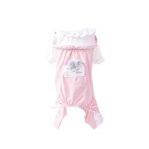 슈퍼식스 반려동물 레이스 셔츠 코튼 오버롤, 핑크