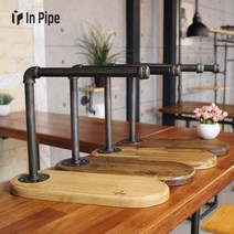 IN PIPE 원목 스탠드 타원 키친타올걸이 - JSK961, 고무나무 티크 벨브, 1개