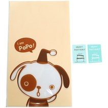 황씨네도시락 비접착 야미봉투 강아지 100p + 케이크 생일 스티커 민트 100p, 1세트