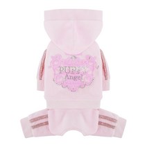 퍼피엔젤 스톤 강아지 트랙 수트, 501 Pink